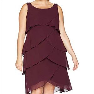 S.L. Fashions tulip tier purple dress 20W